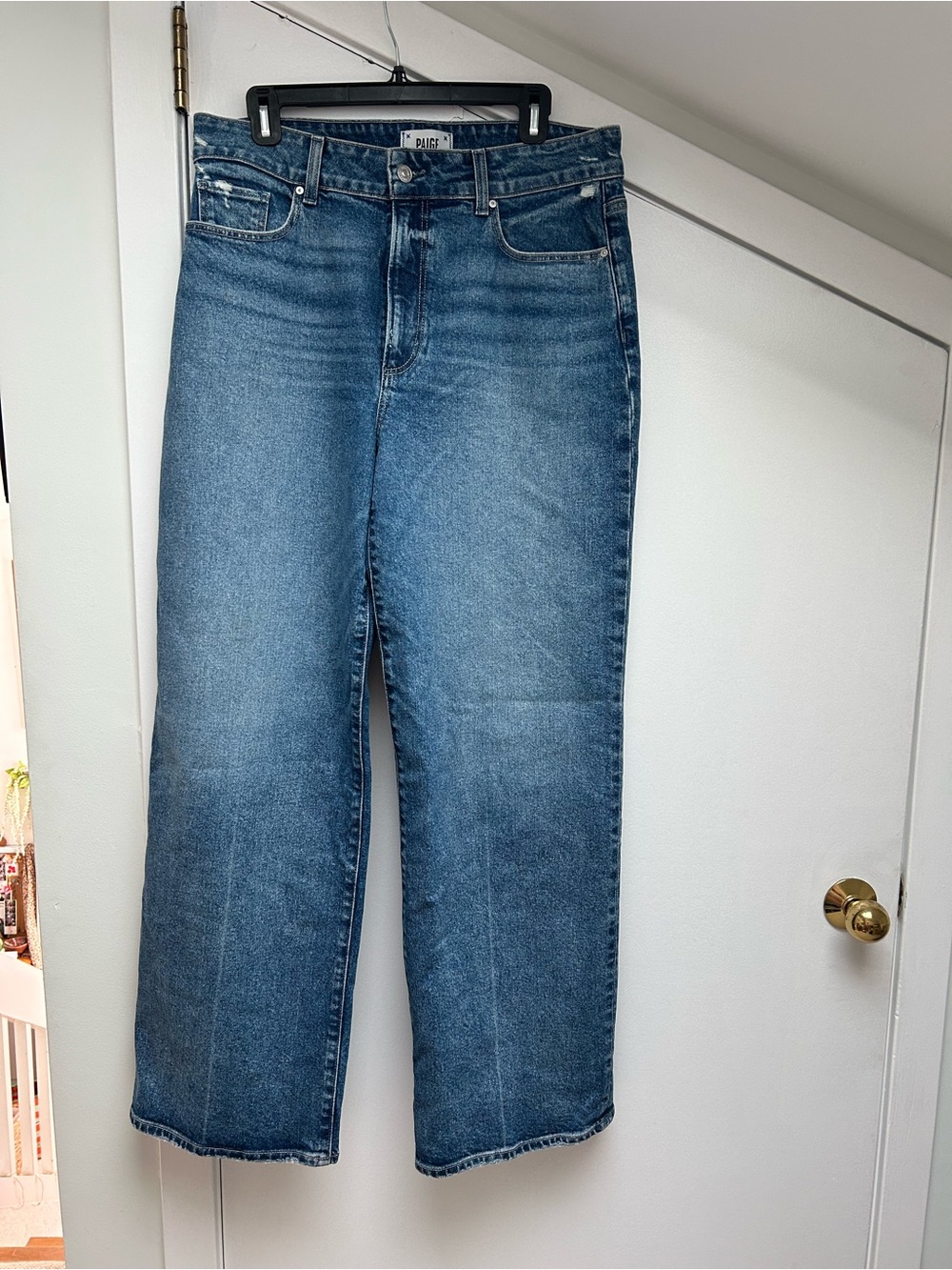 PAIGE Sasha High Rise Wide Leg Jeans Ottilia Distressed Size 32